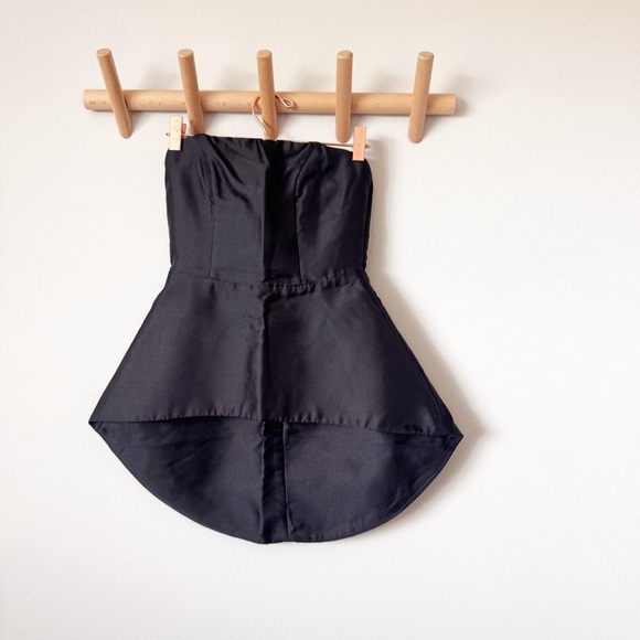 Mossman Black Strapless Structured Top - Picture 1 of 7